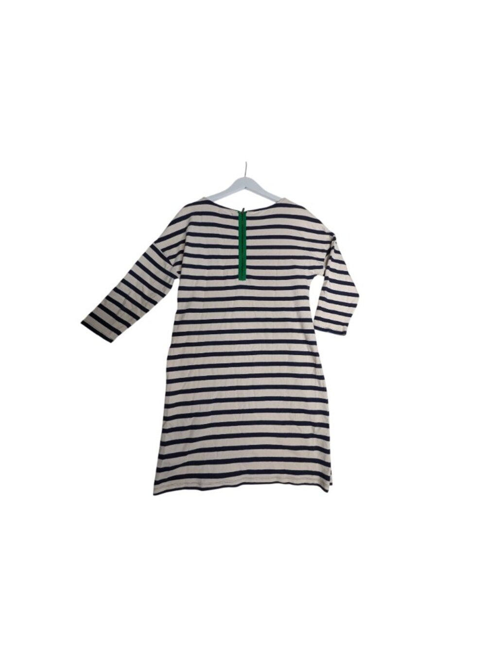 Tommy Hilfiger Breton Striped Navy & Ivory Cotton Nautical Dress 3/4 Sleeves Sz - Picture 11 of 11